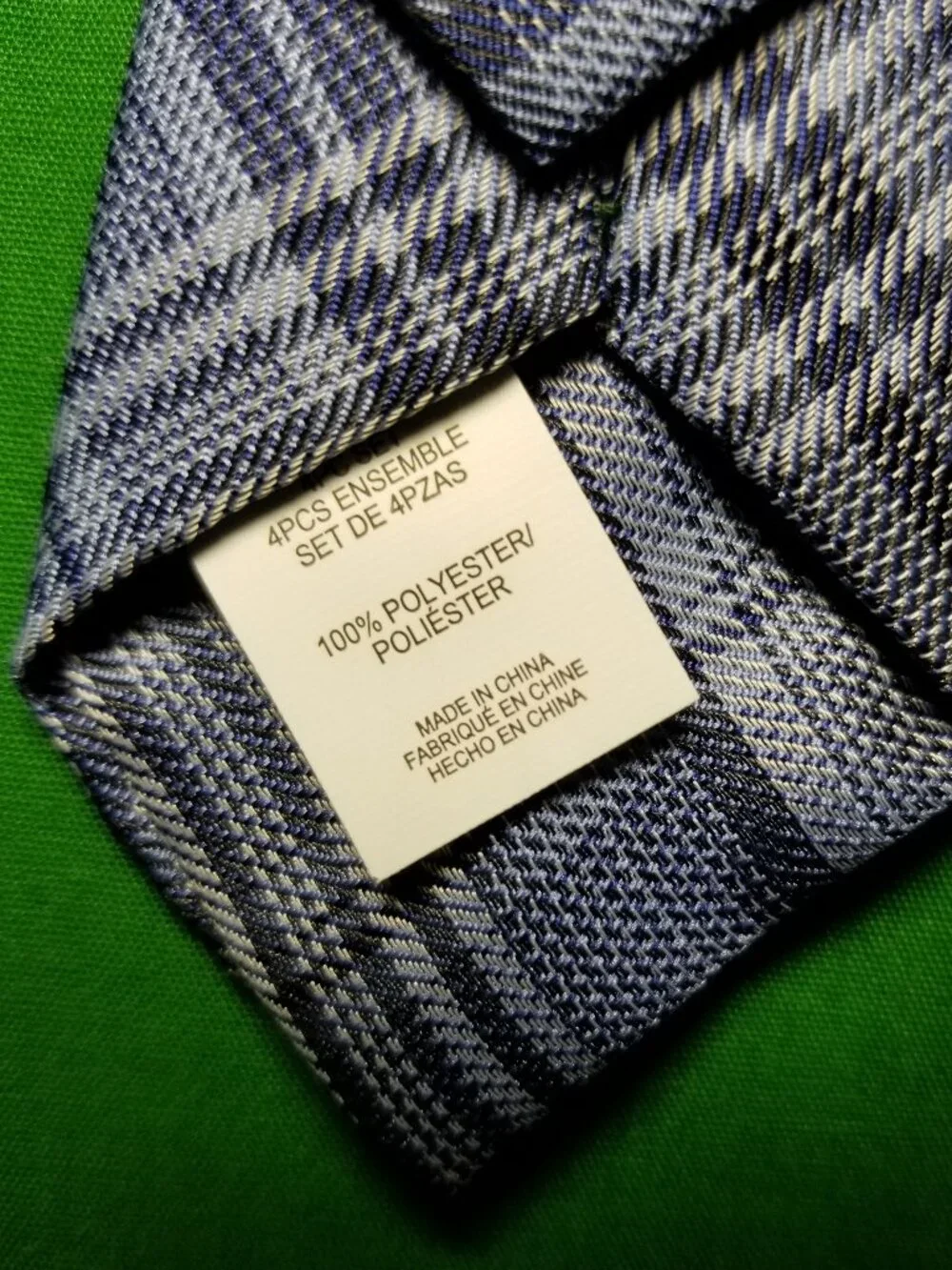 Blue Striped Clip-On Boys Tie Wedding Party Church New Without Tag